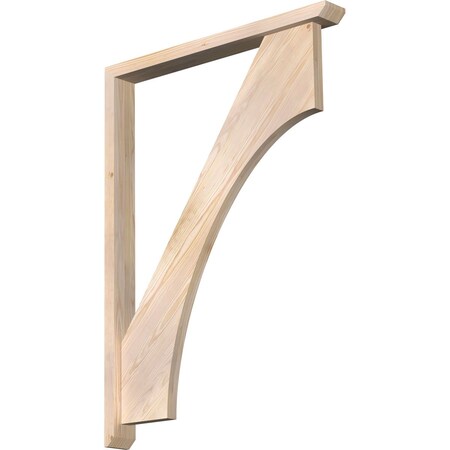 Ekena Millwork Westlake Slat Smooth Bracket w/ Offset Brace, Douglas Fir, 3 1/2"W x 32"D x 44"H BKT0402X32X44WTL06SDF